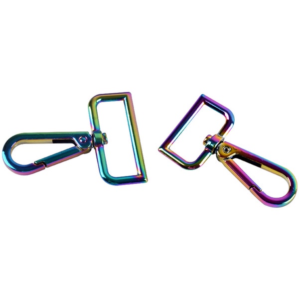 4pcs 1 pouce 1 1/2 pouce Rainbow Color Strong Swivel Hook, Sac Hook Rainbow color