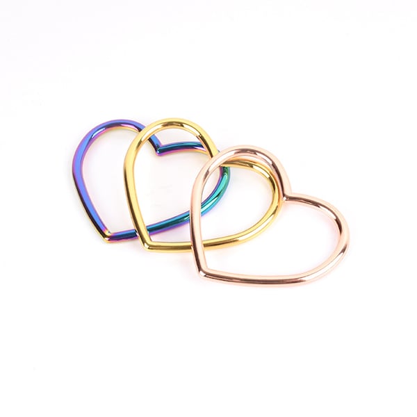 Heart Ring For Collar Belt, Metal Heart Shape Buckle For DIY Belt