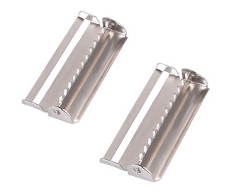 Suspender Slide Adjusters Ratchet Slides with Teeth,40mm suspender Slide Adjusters Adjustable buckle Suspender Clips