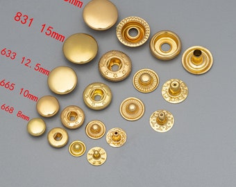 Brass Snap Fasteners antirouille Divers Tailles Et Couleurs