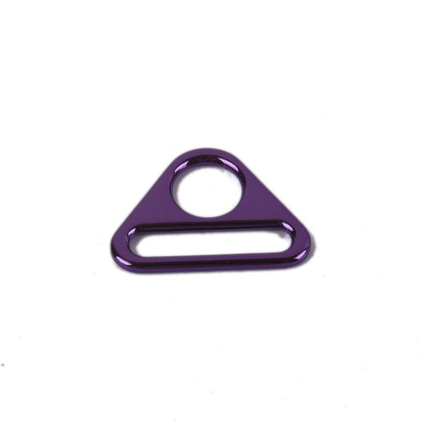 10pcs Purple Color 25mm/38mmTriangle Buckle, metal triangle Ring