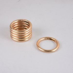 4.8mm thickness 1 1/4inch Spring Gate Ring With Matt Gold Color--- 4pcs