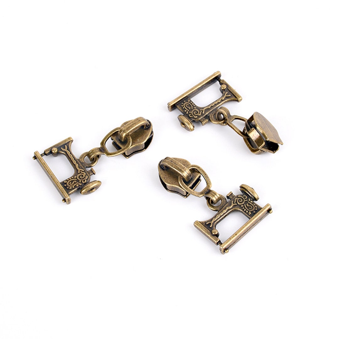 5pcs Retro Sewing Machine Zipper Slider Metal Zipper Puller5 Etsy