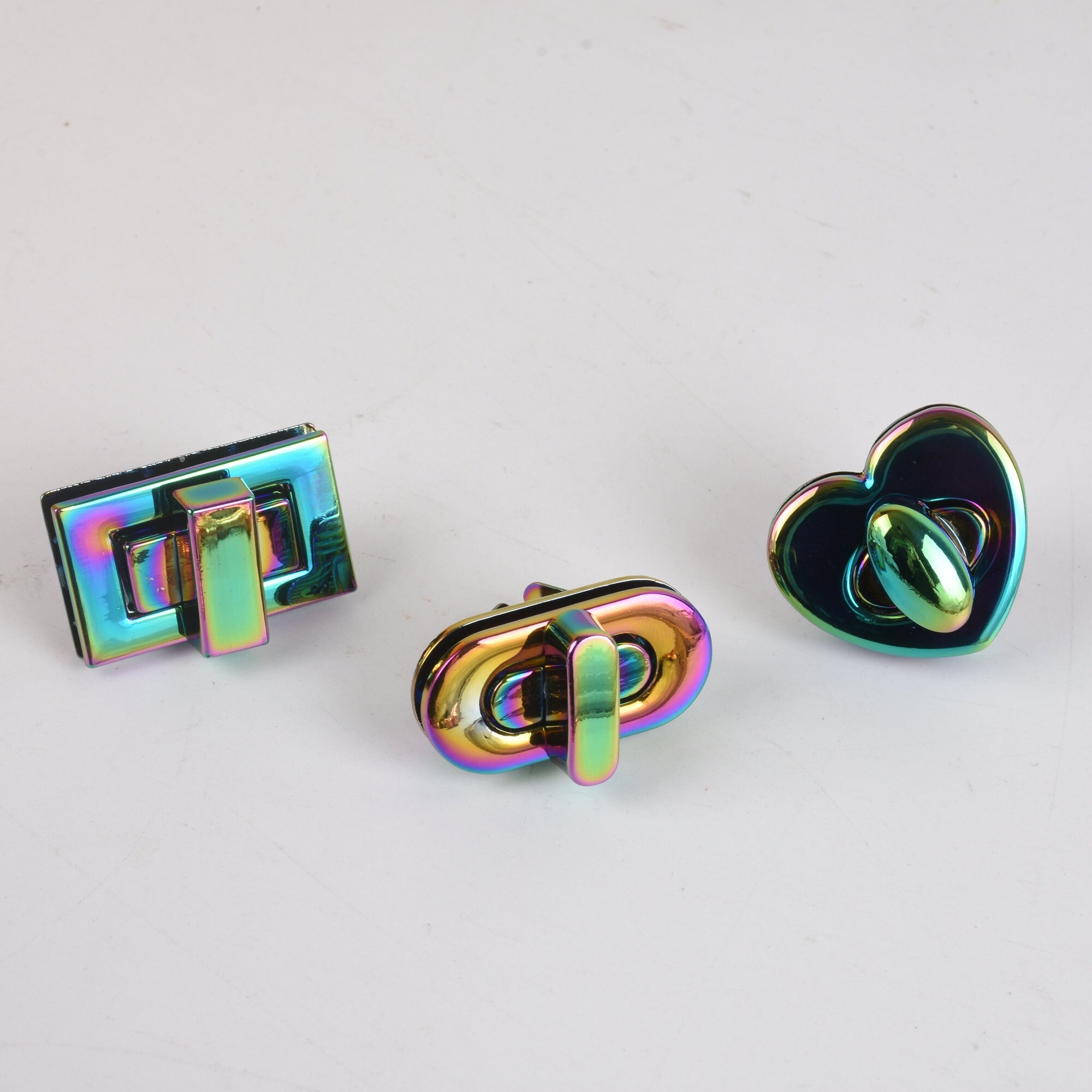 Various Style Rainbow Color Turn Lock, Metal Twist Heart Shape Lock, …