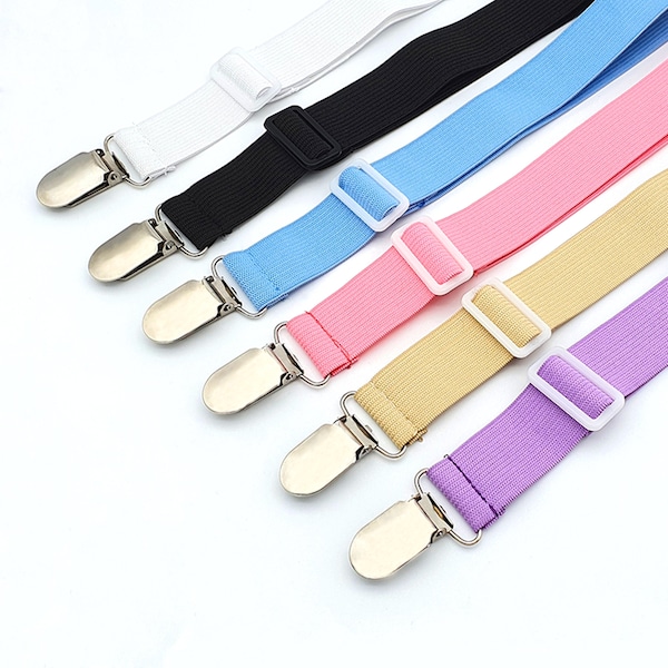 2x Suspender Clip Pad Cover Sheet Straps Adjustable Bed Corner Holder Elastic Fasteners Clips Sheet