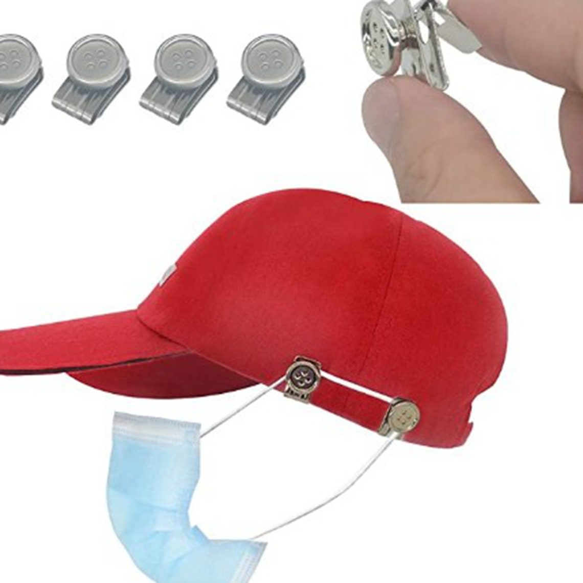 4x Metal Button Clip Metal Button for Facemasknonsewing Etsy