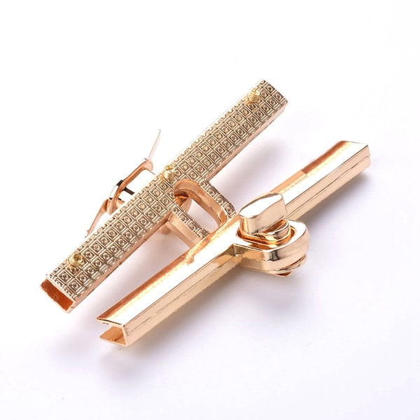 Long Twist Lock  For Handbag, metal lock for purse  -2pcs