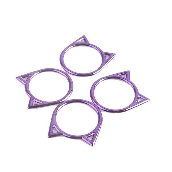 4ps Various Color Cat shape Ring for belt