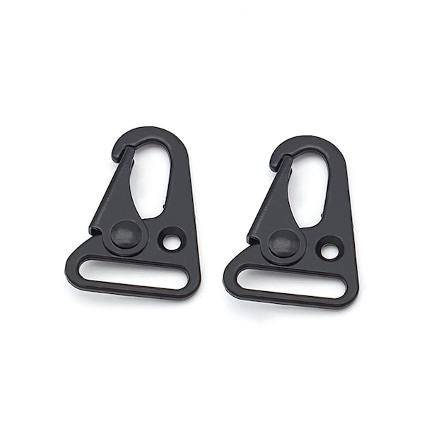 10pcsEnlarged Mouth Clip Sling Clasp Olecranon Hook pour porte-clés Snap Hooks Outdoor Bag Black Color Fits