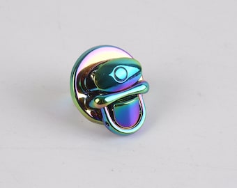 20x20mm Duck Lock Rainbow color, cerradura de bolso de metal