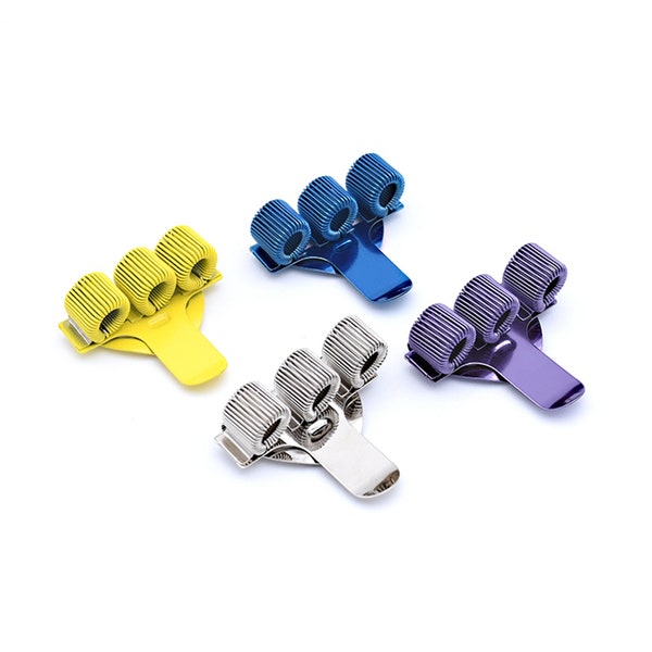 5pcs Triple trous Porte-stylo avec différentes couleurs