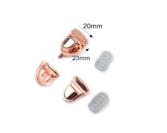 Rose Gold Small Press Lock for Purse, small bag lock for bag