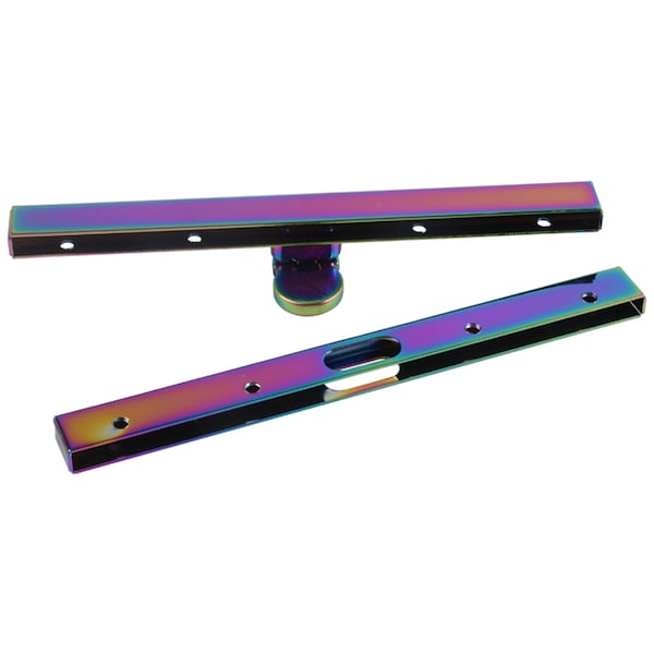 7 1/2    4 1/2Inch Rainbow Color Purse Bar, Wallet Bar With Lock  1x