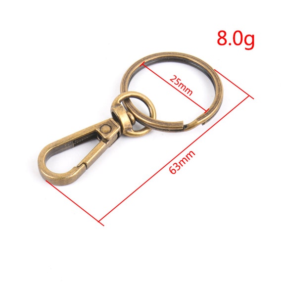 Leather Strap Keychain Snap Hook Keychain Clip Metal Strap, 53% OFF