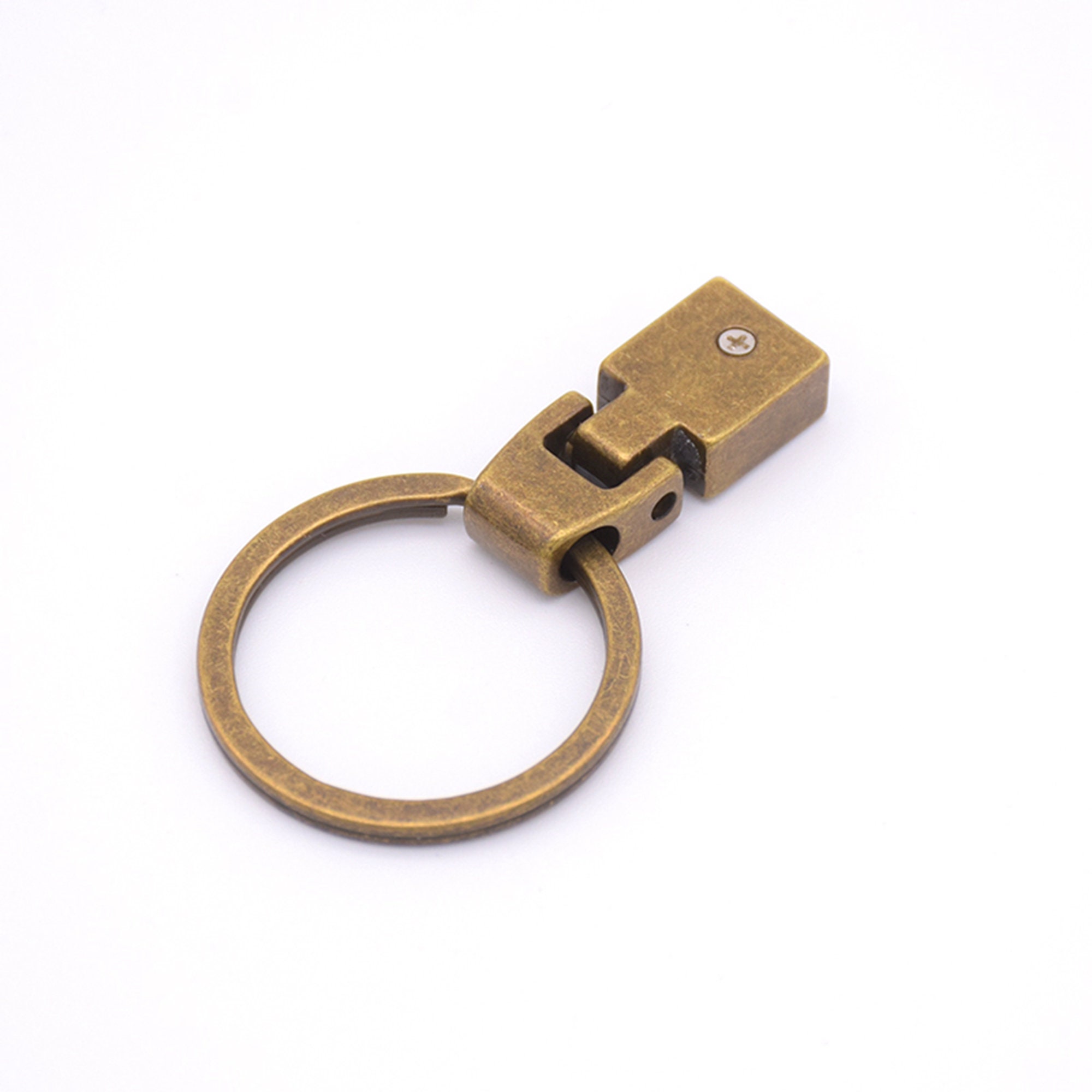 4pcs key fob hardware with Flat ring keyring for 10mm width Etsy