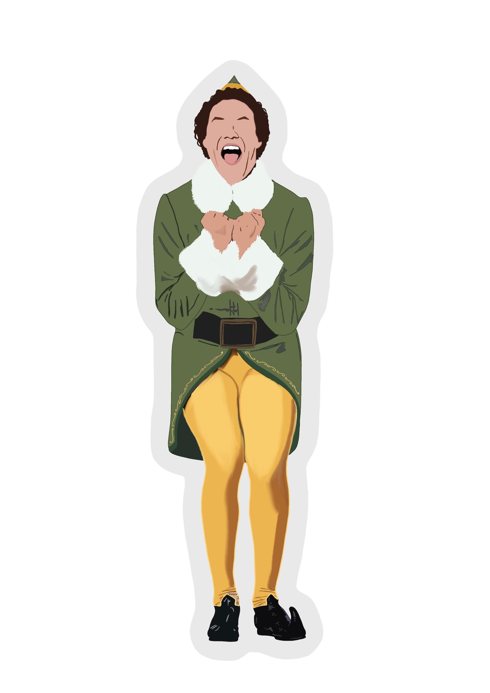 Elf Buddy Santa is Coming 3x3 Weather Resistant Sticker - Etsy