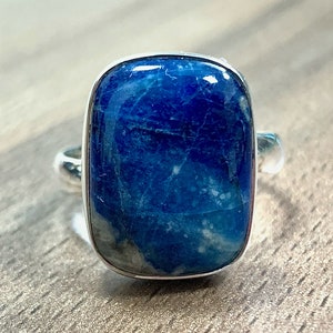 Afghanite Sterling Silver Ring: Adjustable Color Change Gemstone