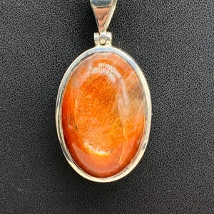 Natural High Quality Sunstone Pendant, Handmade Sunstone Necklace, Healing Crystals, Large Sunstone Pendant in Sterling Silver, 52.20 TCW
