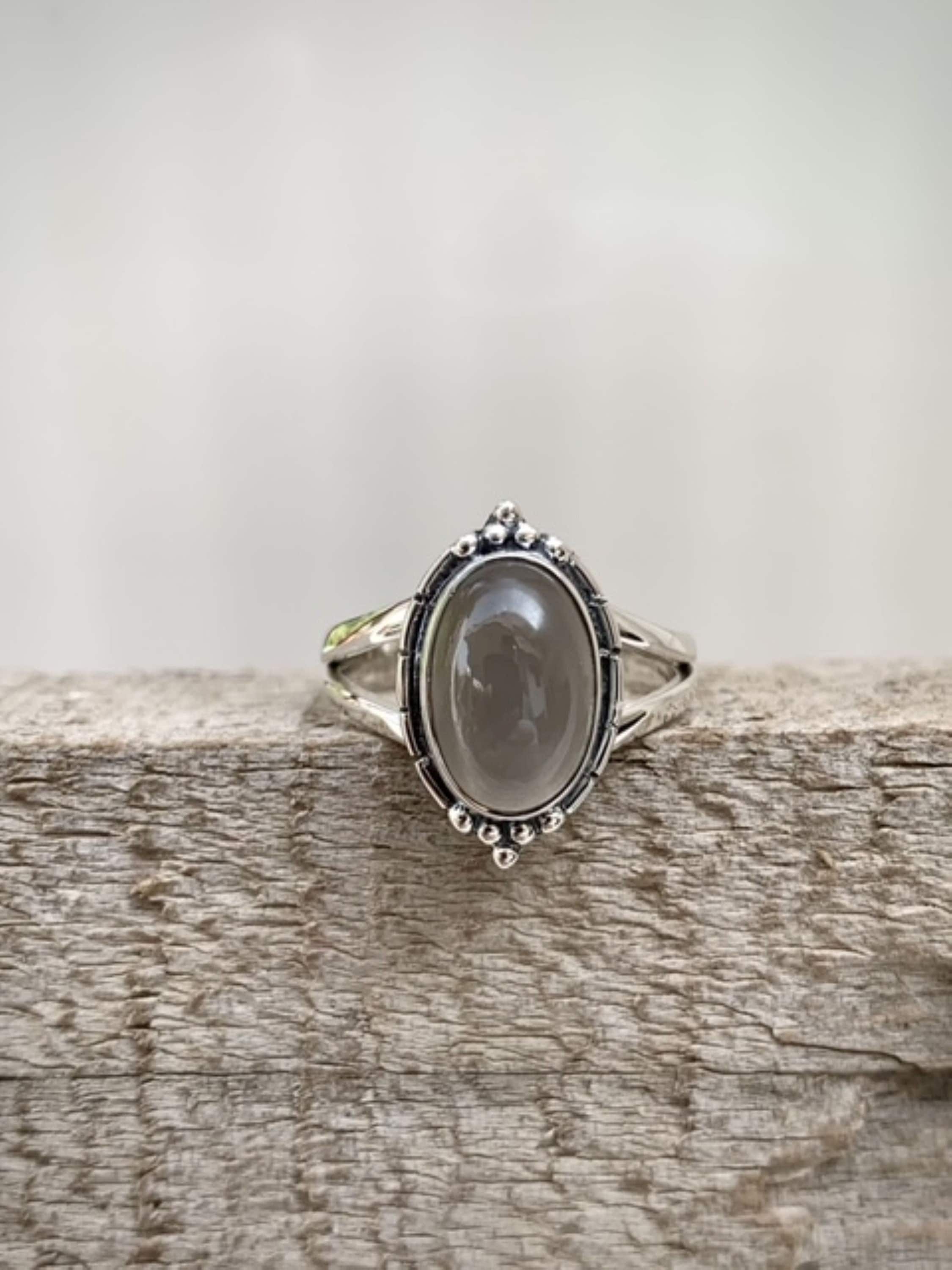 Buy Black Moonstone Ring Gemstone 925 Sterling Silver Ring , Moonstone Ring  ,ring Size 9 US Gift for Mother, Gift for Her, Women Ring CAN 597 Online in  India - Etsy