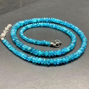 AAA Quality Blue Apatite Necklace, Natural Blue Apatite Adjustable Necklace, Healing Gemstone, Apatite Beads Necklace, One For All Necklace