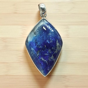 Color Change Afghanite Pendant, Sterling Silver, Handmade Healing Crystal 30.18 TCW