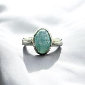 Natural Grandidierite Silver Ring, Handmade Silver Jewelry, Grandidierite Ring, Healing Crystal, One of A Kind, Ring Size US 7