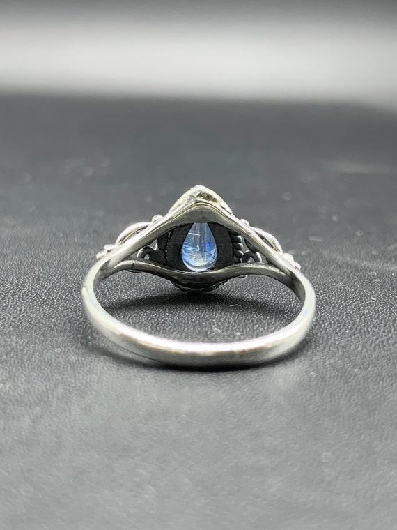 Blue Kyanite Ring Marquise Shape Sterling Silver Blue Kyanite Ring Marquise Shape Sterling Silver