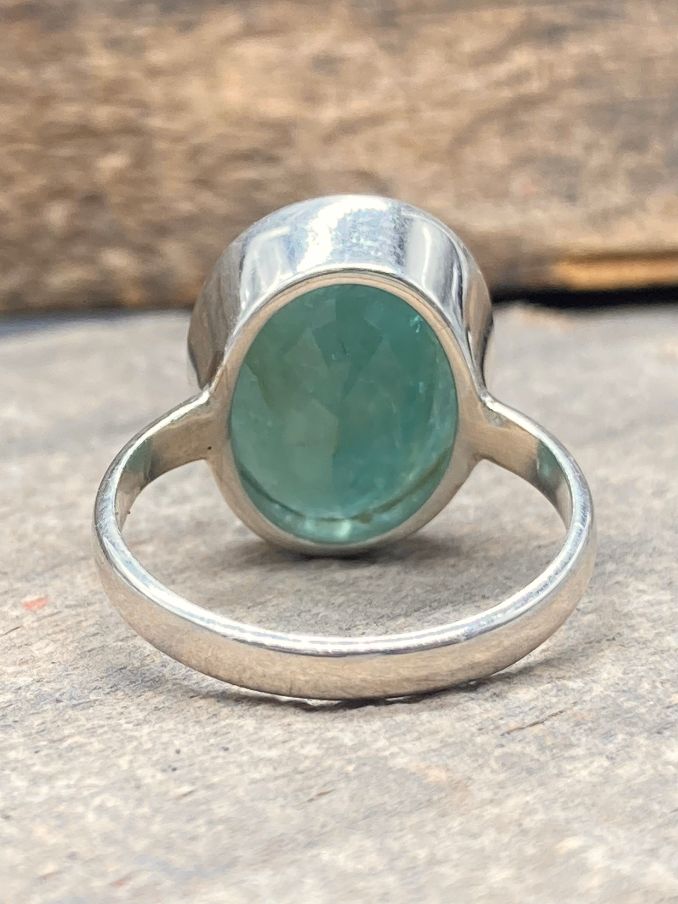 天然石リング　グリーンガーデンクォーツ　濃緑　高透明　シラー　SV925刻印 Garden Quartz ガーデンクォーツ リング グリーン | ETORA JEWELRY