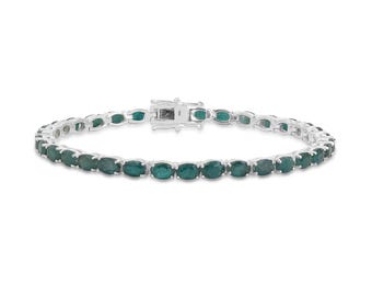 Natural Grandidierite Tennis Bracelet, Rare Grandidierite Bracelet in Sterling Silver, AAA Quality Grandidierite, Healing Crystal