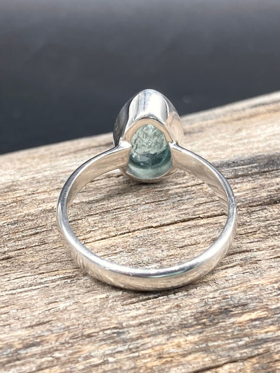 simuero Liana カイヤナイトリング 925スターリングシルバー ペアーアクアマリンカイヤナイトスターリングシルバーリング - US