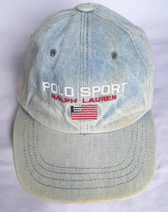 Vintage Polo Sport Ralph Lauren Denim Cap Hat