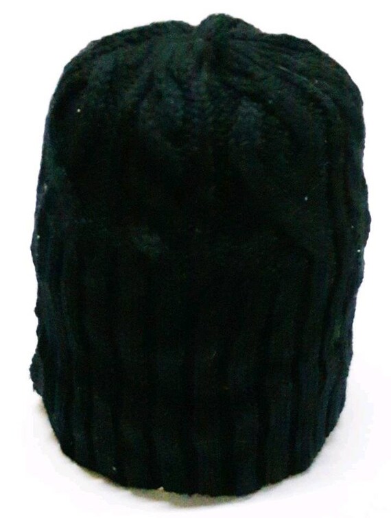 Vintage Ca4La Knitwear All Black Beanie Hat