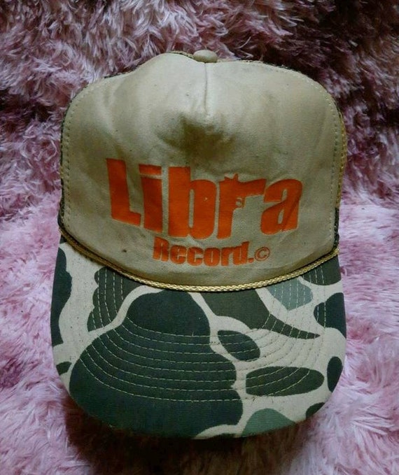 Vintage Otto Libra Record Army Cap Hat