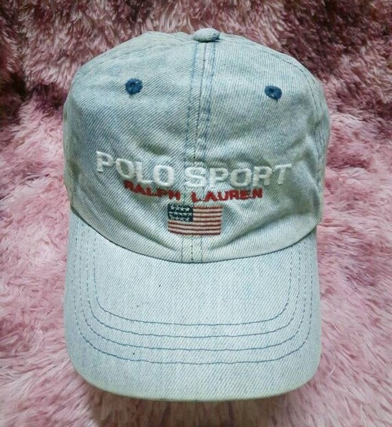 Vintage Denim Polo Sport Ralph Lauren Cap Hat
