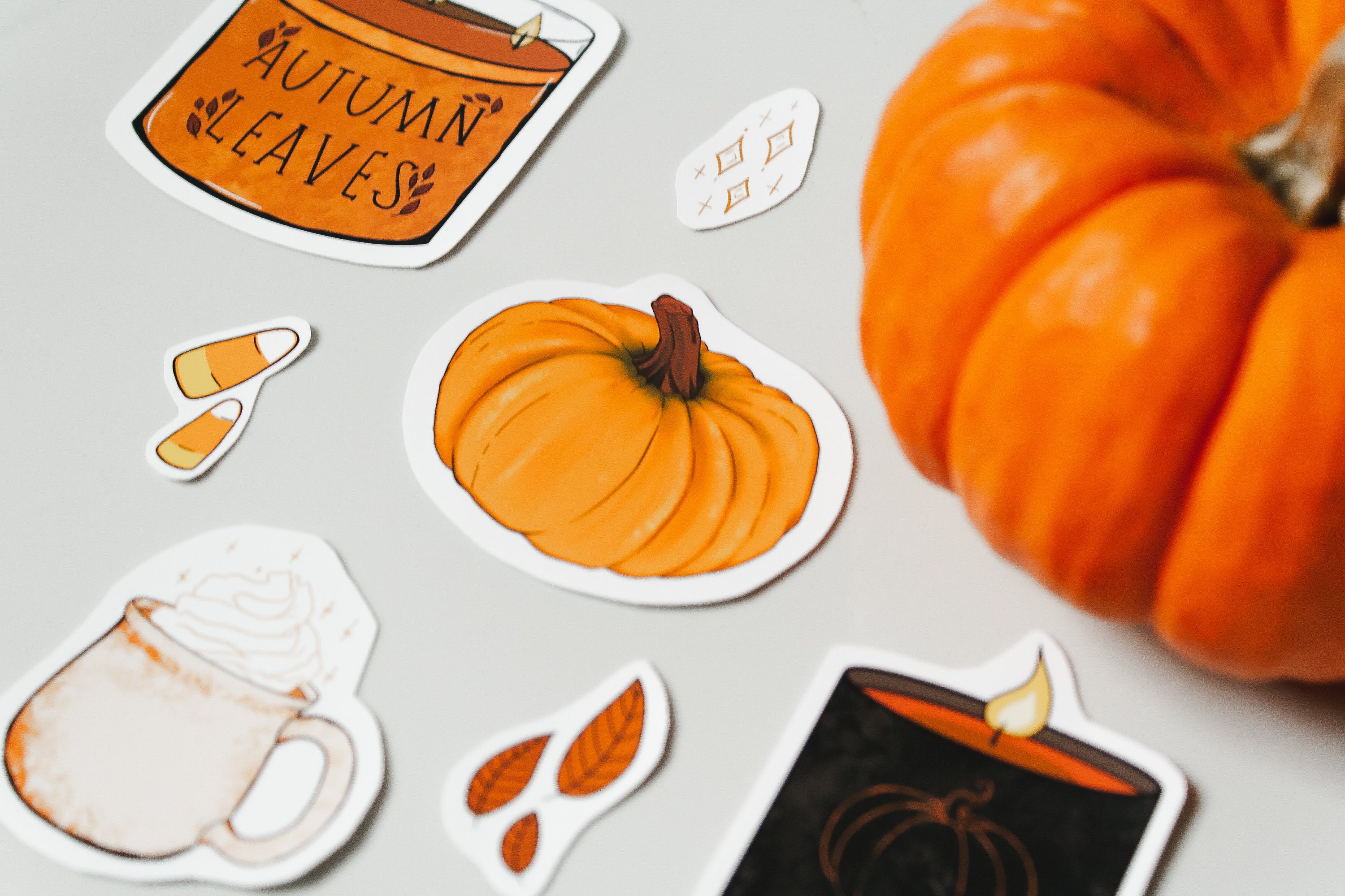 Vinyl Stickers Hello Autumn Aesthetic Stickers Autumn Etsy