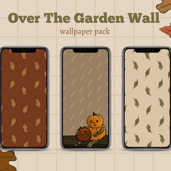 Over the Garden Wall Phone Wallpaper Pack | Fall Vibes iPhone Backgrounds, Cozy Aesthetic Phone Lock Screen, OTGW Watercolor Home Screen