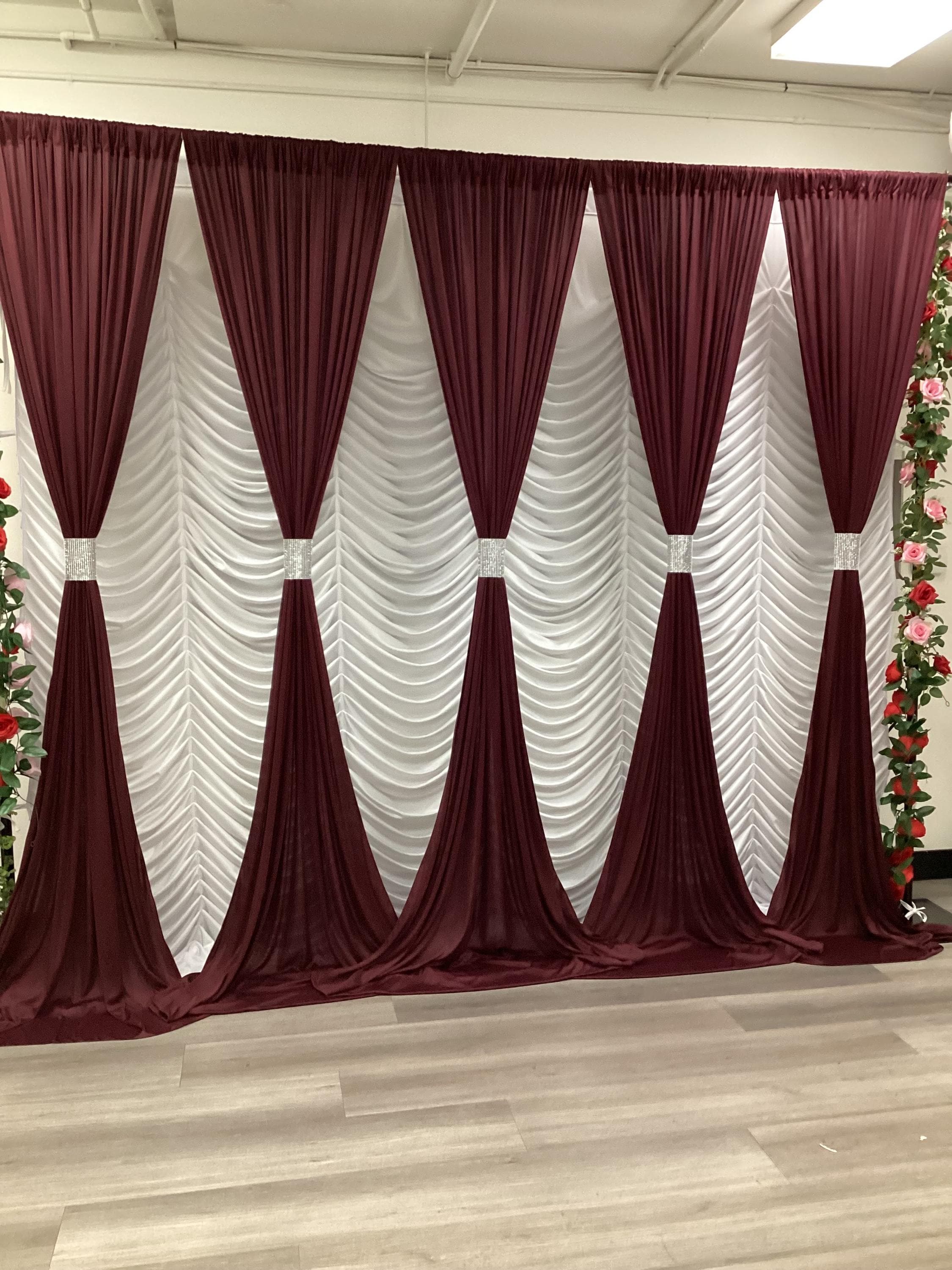 Burgundy Backdrop For Receptions