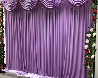 Church curtains,theater curtains, velvet curtains, Backdrop decoration,reception backdrop,photo shoot backdrop 10’W X 9’H,ceremony backdrop