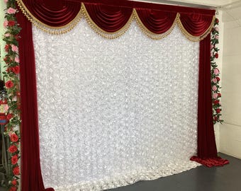 Backdrop set ,Church curtains,theater curtains, velvet curtains, Backdrop decoration,reception backdrop,photo shoot backdrop 10’W X 9’H,