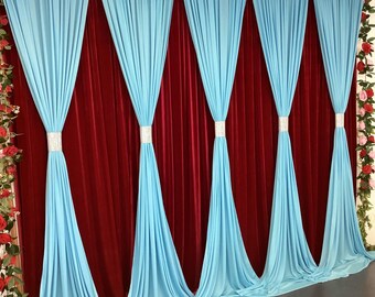 Backdrop decoration set 10’W X 9’H,decorative curtains, reception backdrop,events,party curtains,wedding decorations ,velvet curtains,
