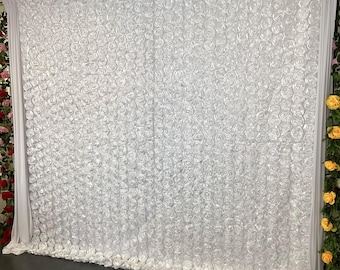 Roses decorative backdrop ,theater curtains,roses wall decoration,Backdrop decoration,reception backdrop,photo shoot backdrop 9’W X 9’H