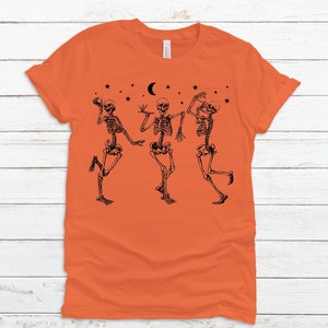 Dancing Skeleton Halloween Shirt, Skeletons Dancing T Shirt, Three Dancing Skeletons, Cute Halloween Shirt