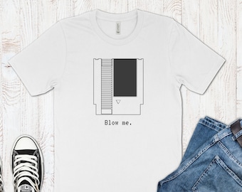 Camisa de juego retro, Blow Me divertido jugador camisa, camisa de juego para él, camisa de juego para ella, regalo para el jugador