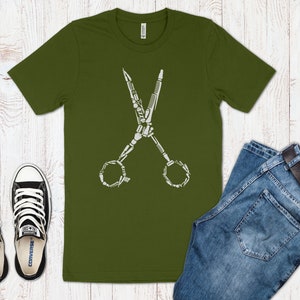 Chemise de barbier, cadeau de barbier, ciseaux de barbier, t-shirt, chemise de coiffeur, chemise de coiffeur, cadeau de barbier