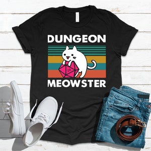 Dungeon Meowster Shirt, Dungeons and Dragons Funny T Shirt, DnD Dungeon Master Shirt, Gift For Cat Lovers