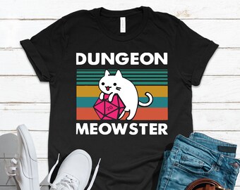 Dungeon Meowster Shirt, Dungeons and Dragons Funny T Shirt, DnD Dungeon Master Shirt, Gift For Cat Lovers