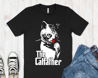 The CatFather Shirt, Funny Cat Dad T Shirt, Funny Cat T Shirts For Men, Cat Daddy Gifts, Gift for Cat Lover