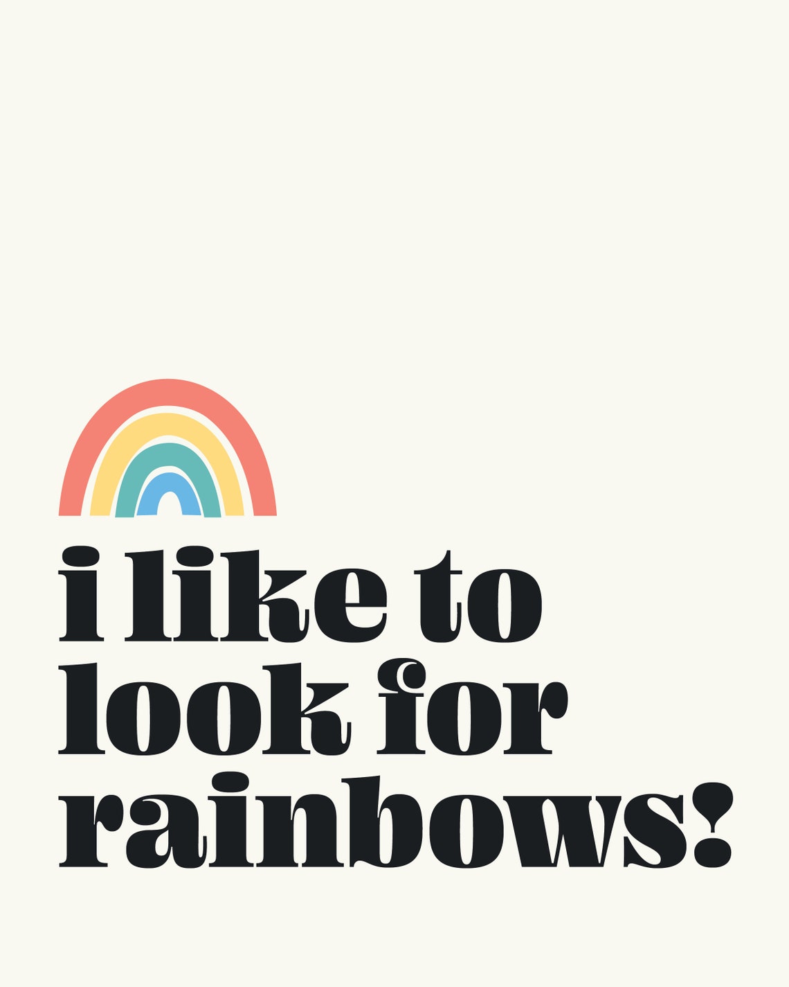 I Like to Look for Rainbows LDS Primary Song Quote Downloadable Print ...