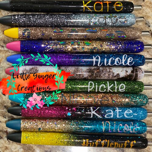 Glitter Gel Pens Refillable Etsy