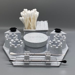 Techtra Dab Station &quot;Medium&quot; | Marble by TECHTRA3D Dab Dock / Dab Storage / Dab Tool Organizer / 2025 Gifts